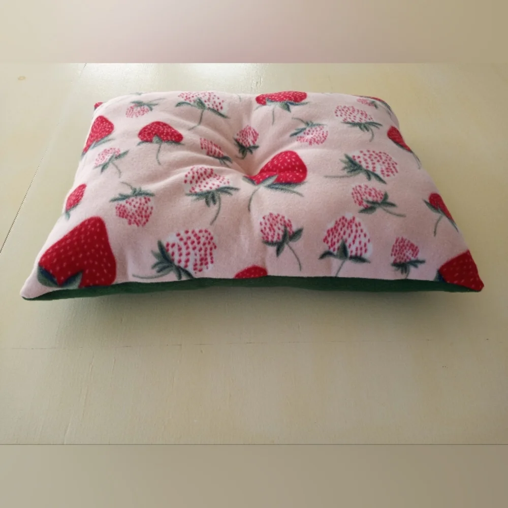 Plush Strawberry Cat Bed Dog Bed Pet Bed Handmade